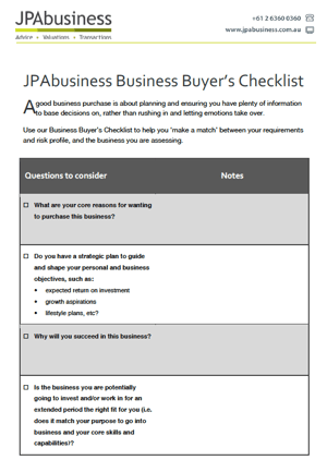 Business Buyers Checklist image