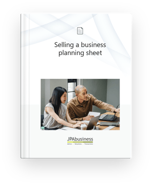 Selling a business planning sheet cover