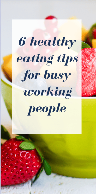 Cropped cover of Trifold - 6 healthy eating tips for busy working people