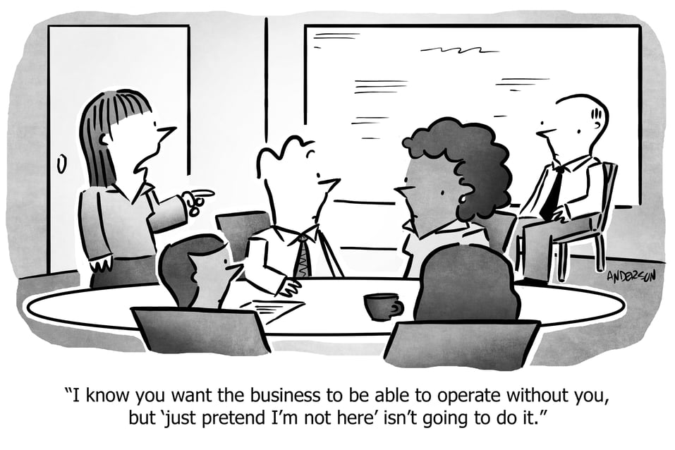 Add value by separating 'you' from your business [cartoon]