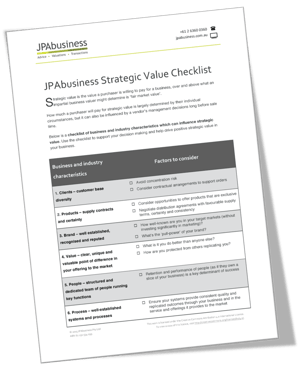 Strategic Value checklist cover