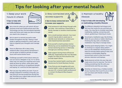 Tips for looking after your mental health