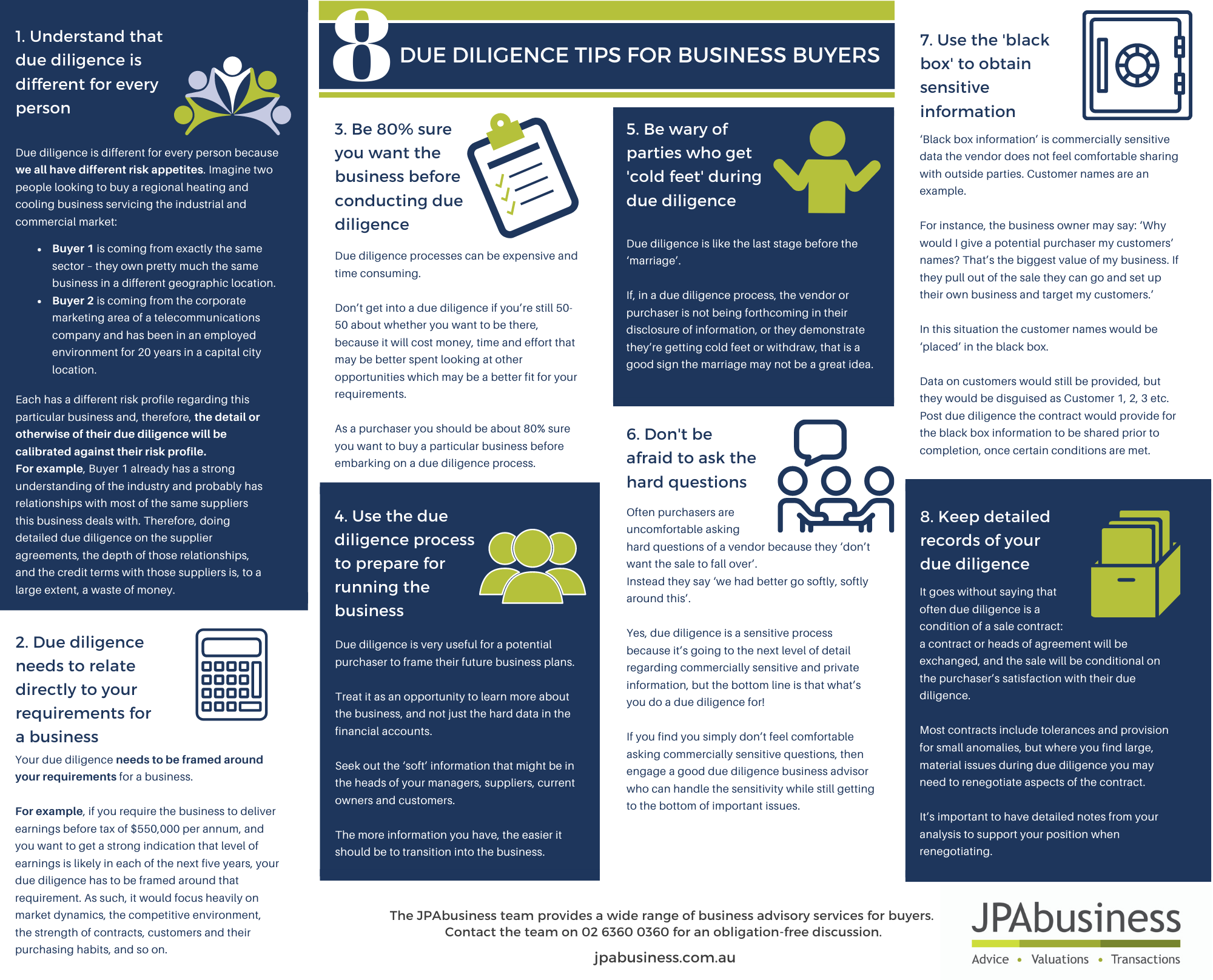 8 due diligence tips for business buyers 2022