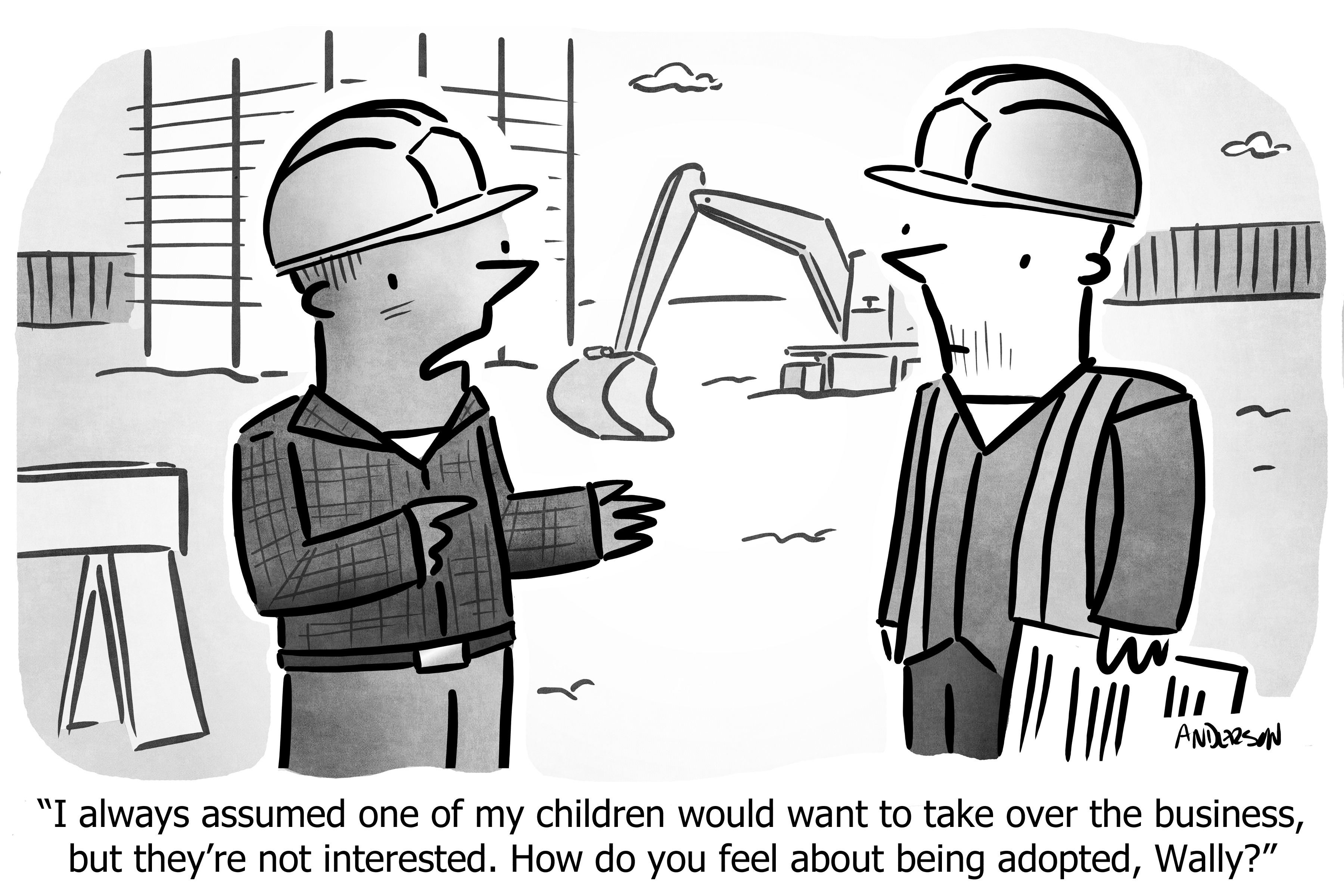 Looking For Someone To Take Over My Business Should my kids take over my business? [cartoon]